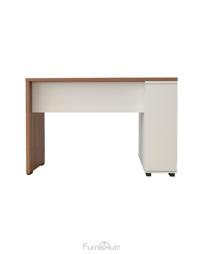 میز مدیریتی مینیمال سفید با درب مجزا مدل M.D0010