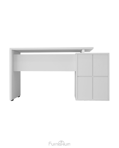 میز مدیریتی مینیمال سفید با درب مجزا مدل M.D0010